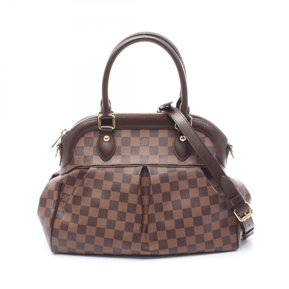 Louis Vuitton Trevi Damier Ebene Brown Handbag canvas leather brown
